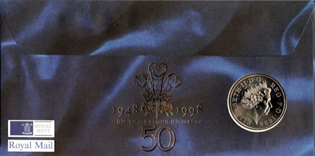 Reverse for 50th Birthday of HRH The Prince of Wales