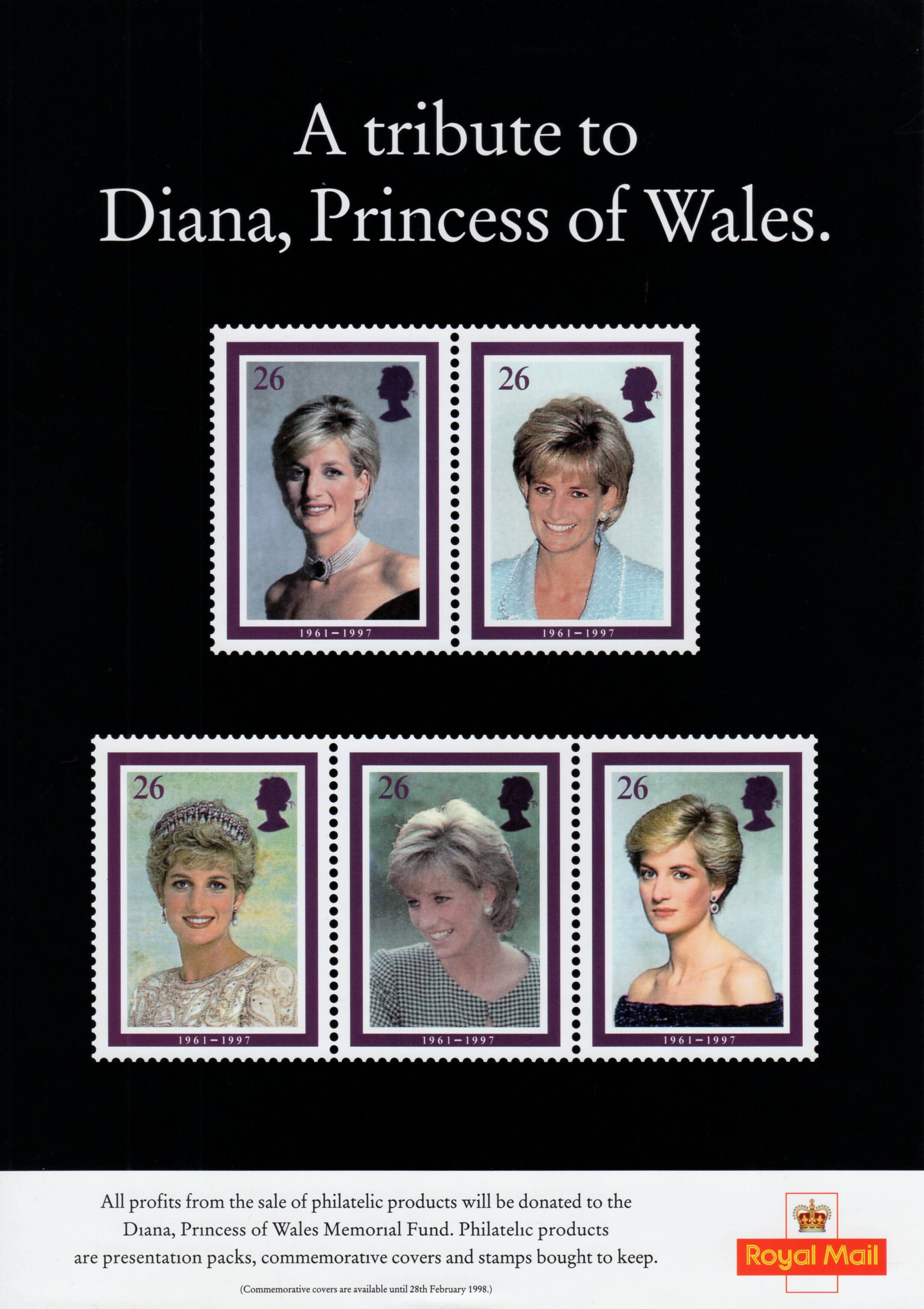 Diana Princess of Wales stamps 