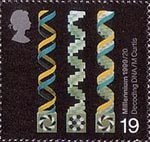 Scientists Tale 19p Stamp (1999) Molecular Structures ('DNA decoding')