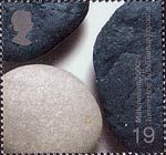 Millennium Projects (3rd Series). 'Water and Coast' 19p Stamp (2000) Beach Pebbles (Turning the Tide, Durham Coast)