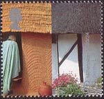 Millennium Projects (6th Series). 'People and Places' 65p Stamp (2000) African Hut and Thatched Cottage (On the Meridian Line Project)