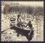 Millennium Projects (9th Series). 'Mind and Matter' 1st Stamp (2000) Gathering Water Lilies on Broads (Norfolk and Norwich Project)