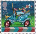 Circus 45p Stamp (2002) Krazy Kar