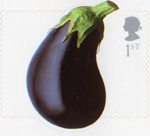 Fun Fruit and Veg 1st Stamp (2003) Aubergine