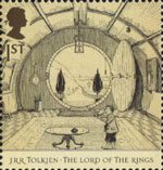 The Lord of the Rings 1st Stamp (2004) The Hall at Bag End