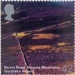 A British Journey - Northern Ireland 42p Stamp (2004) Banns Road, Mourne Mountains