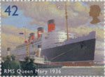 Ocean Liners 42p Stamp (2004) 'RMS Queen Mary, 1936' (Charles Pears)