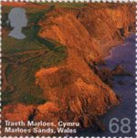 A British Journey - Wales 68p Stamp (2004) Marloes Sands