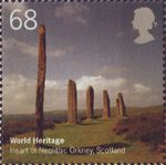 World Heritage Sites 68p Stamp (2005) Heart of Neolithic Orkney, Scotland