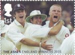 England's Ashes Victory 1st Stamp (2005) First Test, Lords