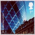 Modern Architecture 1st Stamp (2006) 30 St Mary Axe (AKA The Gherkin), London EC3