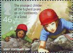 Scouts 46p Stamp (2007) Rock Climbing
