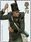 British Army Uniforms 78p Stamp (2007) Rifleman from Peninsula War