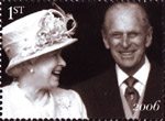 The Diamond Wedding Anniversary 1st Stamp (2007) Queen and Prince Philip leave St Pauls Cathedral, 2006