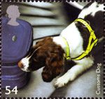 Working Dogs 54p Stamp (2008) Customs Dog