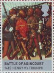 The Houses of Lancaster and York 1st Stamp (2008) Battle of Agincourt, 1415 Henry V's Triumph
