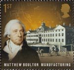 Pioneers of the Industrial Revolution 1st Stamp (2009) Matthew Boulton - Manufacturing