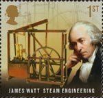 Pioneers of the Industrial Revolution 1st Stamp (2009) James Watt - Steam Engineering
