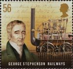 Pioneers of the Industrial Revolution 56p Stamp (2009) George Stephenson - Railways