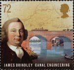 Pioneers of the Industrial Revolution 72p Stamp (2009) James Brindley - Canal Engineering