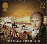 Pioneers of the Industrial Revolution 72p Stamp (2009) John McAdam - Road Building