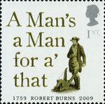 250th Anniversary of Robert Burns 1st Stamp (2009) A Mans a Man for a' that