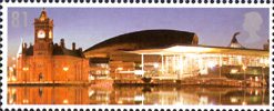 Celebrating Wales - Dathlu Cymru 81p Stamp (2009) National Assembly, Cardiff