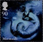 Mythical Creatures 90p Stamp (2009) Mermaids