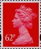 Definitives 62p Stamp (2009) Red