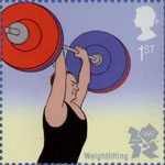 Olympic and Paralympic Games 2012 1st Stamp (2009) Weightlifting