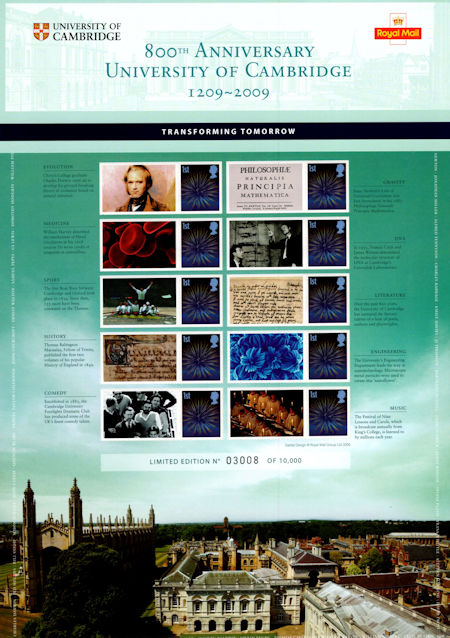 Commemorative Sheet from Collect GB Stamps