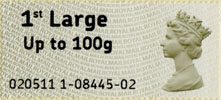 Post and Go Stamps 1st Large Stamp (2009) Post & Go 1st Large