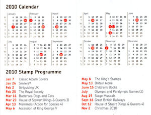 Image for Mini Stamp Calendar 2010