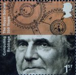 The Royal Society 1st Stamp (2010) Charles Babbage, Computing