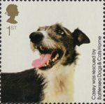 Battersea Dogs and Cats Home 1st Stamp (2010) Casey
