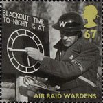 Britain Alone 67p Stamp (2010) Air Raid Wardens