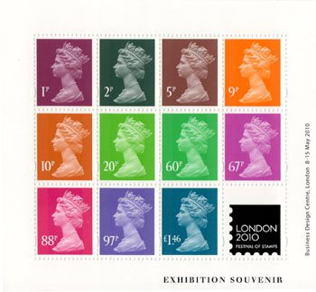 London 2010 Festival of Stamps - (2010) Jeffrey Matthews London 2010 Exhibition Philatelic Souvenir Stamp Sheet