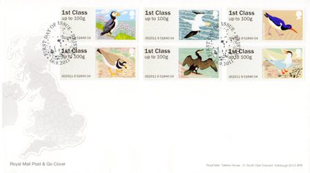 Post & Go - Birds of Britain IV - (2011) Pictorial Post & Go - Birds of Britain IV