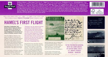 Reverse for Centenary of Aerial Post