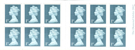 Booklet pane for Diamond Jubilee (2012)