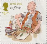 Roald Dahl £1 Stamp (2012) The BFG and Sophie at the Writing Desk