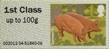 Post & Go: Pigs - British Farm Animals 2 1st Stamp (2012) Tamworth