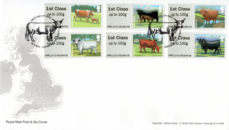 Post & Go - British Farm Animals III - Cattle - (2012) Pictorial Post & Go - British Farm Animals III - Cattle