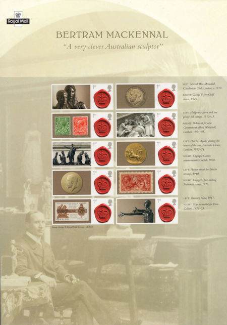 Commemorative Sheet from Collect GB Stamps