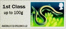 Post & Go: Lakes - Freshwater Life 2 1st Stamp (2013) European Eel