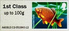 Post & Go: Lakes - Freshwater Life 2 1st Stamp (2013) Crucian Carp