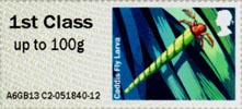 Post & Go: Lakes - Freshwater Life 2 1st Stamp (2013) Cadis-fly Larva