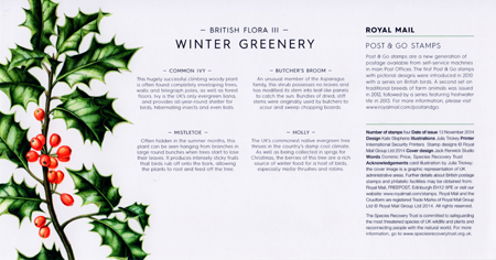 Post & Go: Winter Greenery - British Flora 3 2014