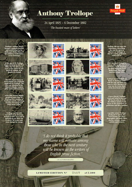 Commemorative Sheet from Collect GB Stamps