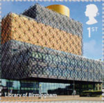 Landmark Buildings 1st Stamp (2017) Library of Birmingham
